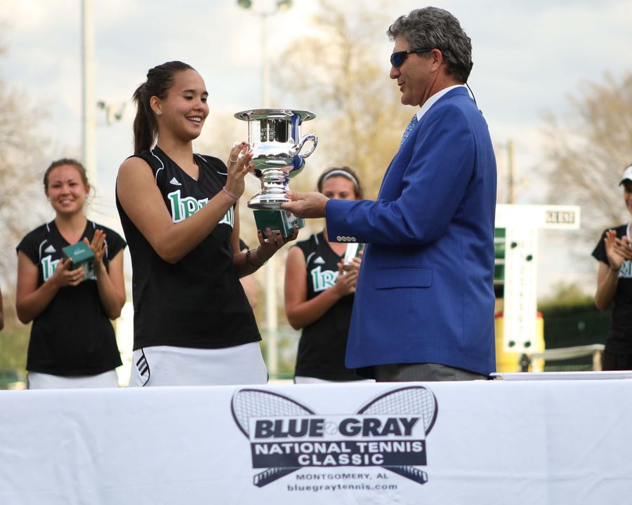 Kristy Frilling earned Blue Gray Classic MVP honors after going 2-0 in singles and 3-0 in doubles with Shannon Mathews over the three-day tournament.