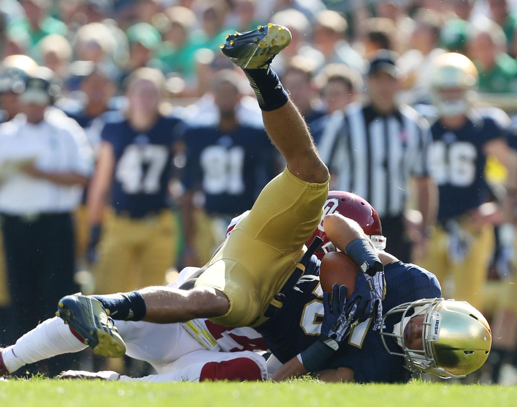 No. 22 Notre Dame vs. No. 14/12 Oklahoma (USATSI)