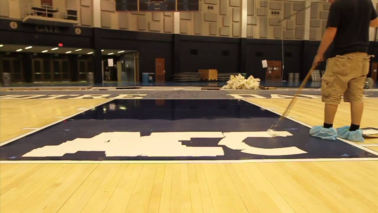 ACC Logo Added To Purcell Pavilion Floor