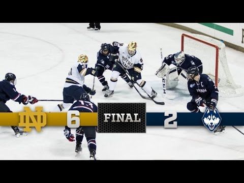Top Moments Notre Dame Hockey vs  Connecticut