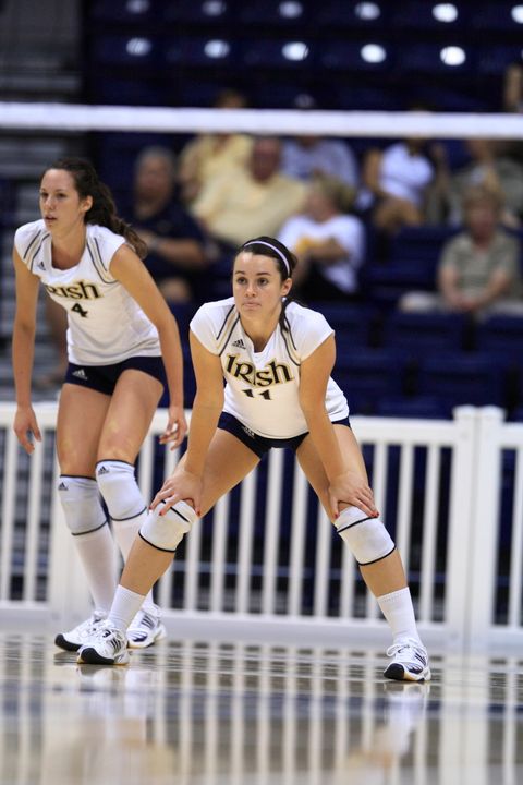 Notre Dame senior volleyball player Angela Puente kept very busy during the summer of 2010, studying abroad and then doing an internship towards her degree in aerospace engineering.