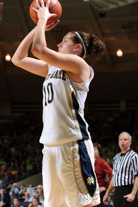 Sophomore forward Kellie Watson scored a career-high 18 points, tying a Purcell Pavilion record with six three-pointers, in Notre Dame's 78-72 win over Michigan State last year.