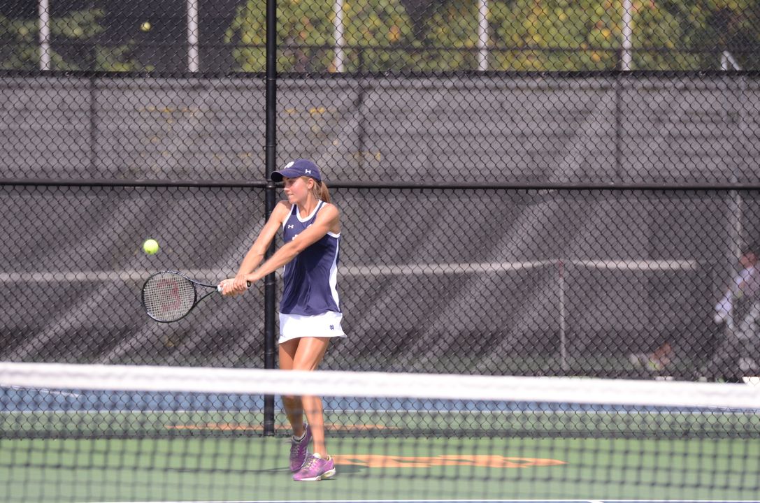 Sophomore Mary Closs won at both singles and doubles to help lift the Irish over Syracuse.