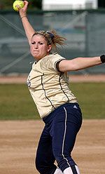 Steffany Stenglein pitched a complete-game one-hitter to lead Notre Dame to game one 3-0 victory over Villanova on Thursday, May 12.