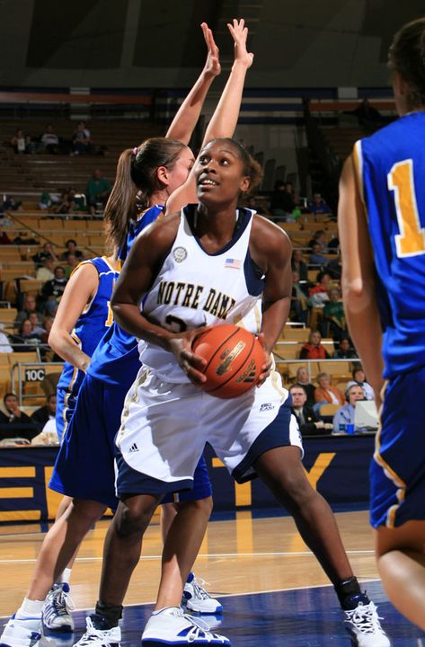 Senior forward Crystal Erwin scored a season-high 14 points in 23 minutes of action during Sunday's 87-67 Irish win over Western Michigan at the Joyce Center.