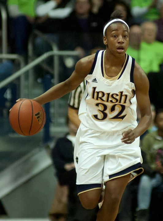 Freshman guard Jewell Loyd registered her first career double-double on Tuesday night at South Florida, collecting 18 points and a career-high 13 rebounds in Notre Dame's 75-71 overtime victory.