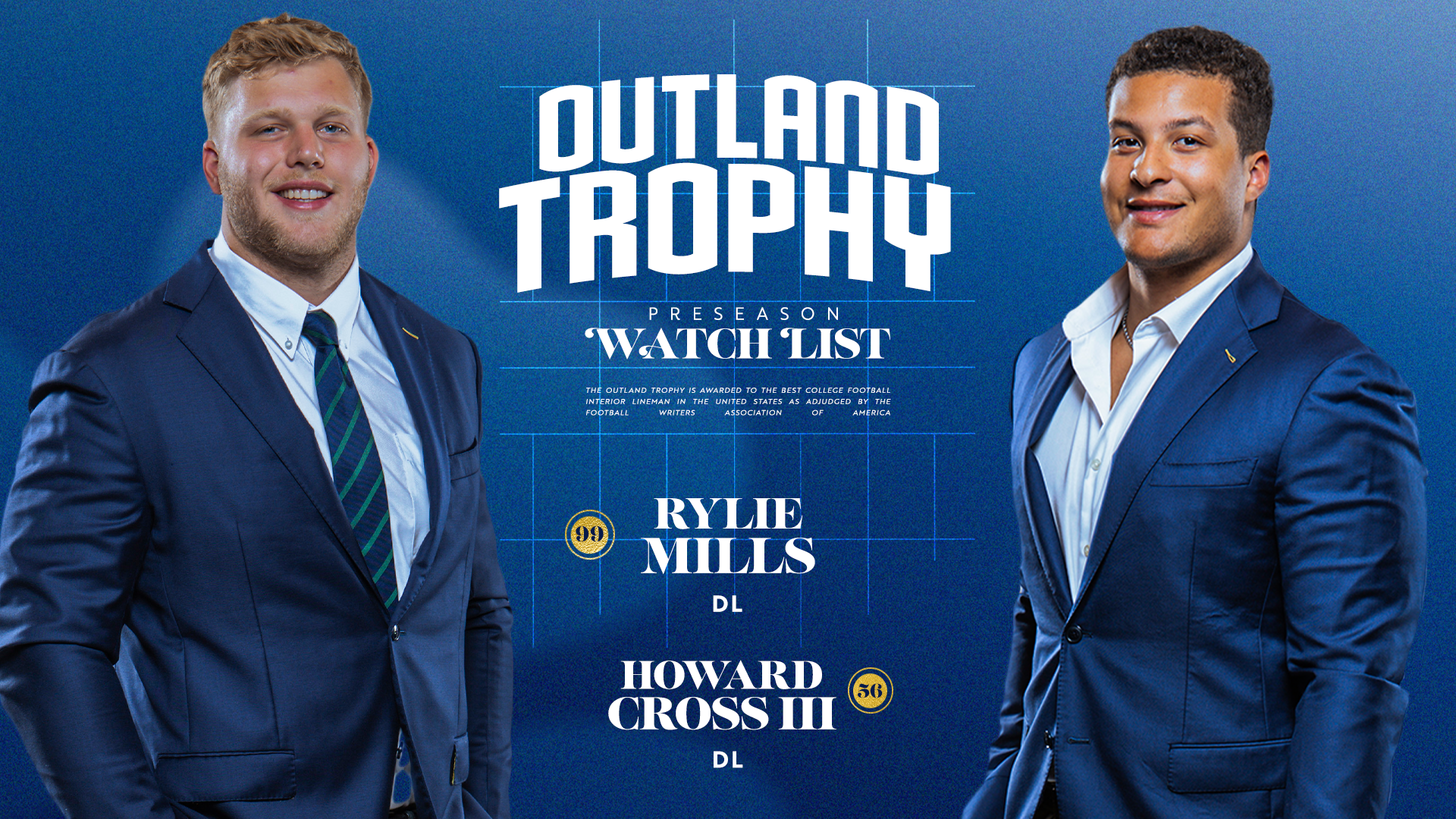 Cross III, Mills Selected to Outland Trophy Watch List Cross III, Mills Selected to Outland Trophy Watch List