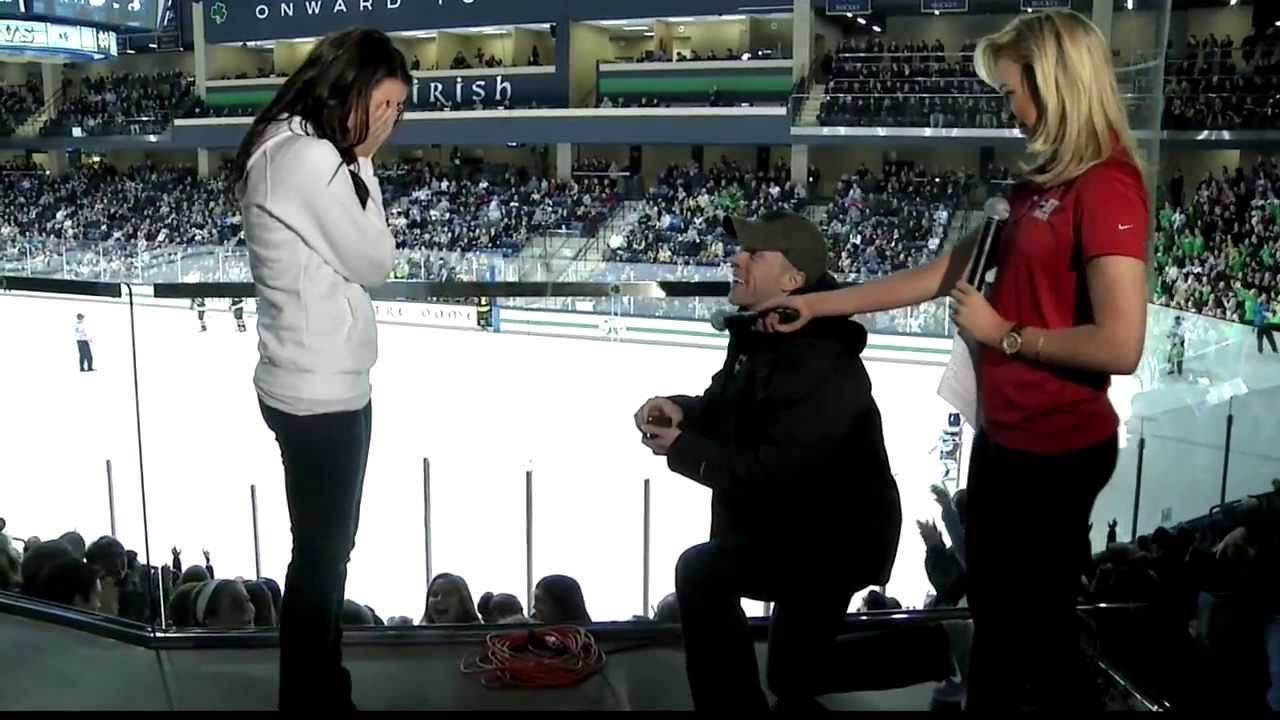 Proposal at ND Hockey Game