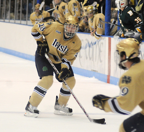 Irish Win Dramatic Overtime Decision, 2-1, Versus Bowling Green Junior defenseman Ian Cole's goal with 2.4 seconds left in overtime was the game winner versus Bowling Green in a 2-1 Irish victory.