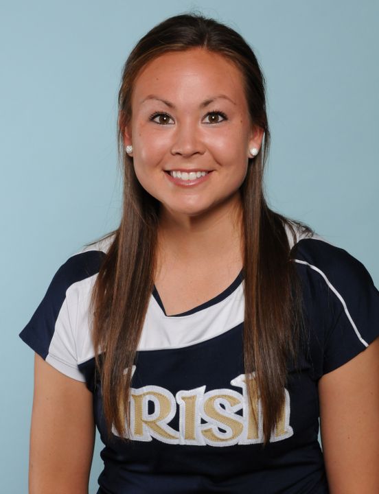 Senior Chrissie McGaffigan is one of two Notre Dame players with a 5-0 singles record this season