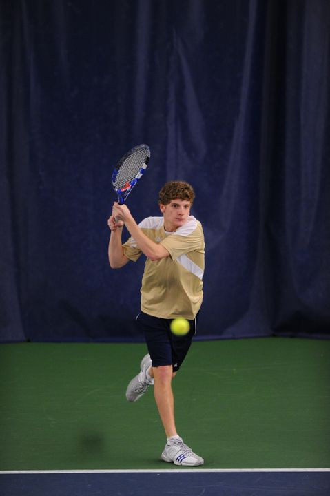 Freshman Wyatt McCoy won in singles and doubles against St. Bonaventure.