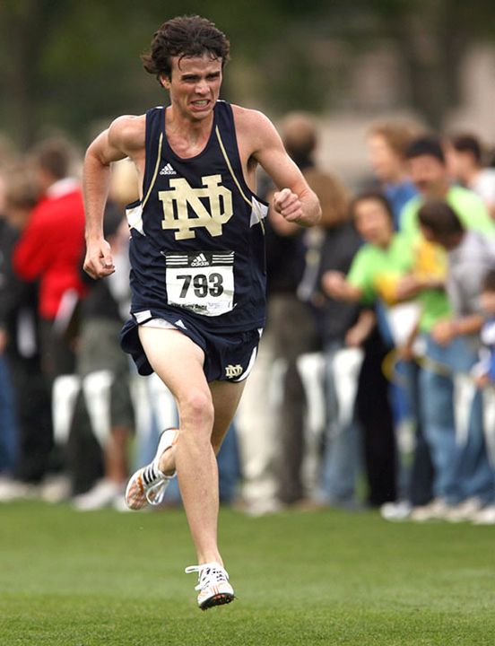 Junior cross country runner Patrick Smyth takes a lap with UND.com