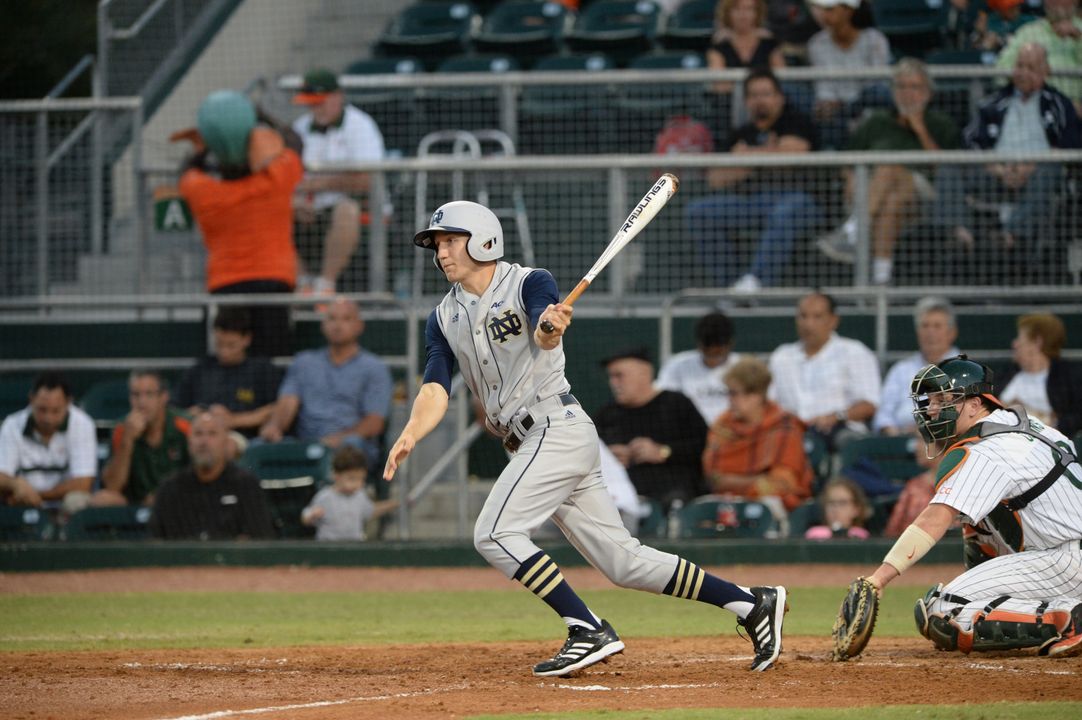 Junior Mac Hudgins batted .455 this past weekend against Miami.