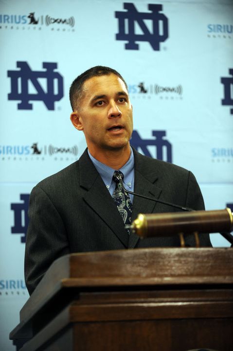 Mik Aoki will enter his first year as Notre Dame head coach this spring.