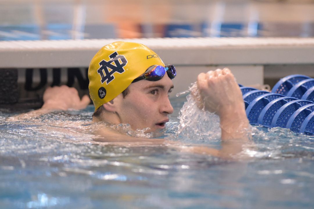 Richard Mannix collected two individual victories for the Irish in the 400 and 800 meter freestyle.