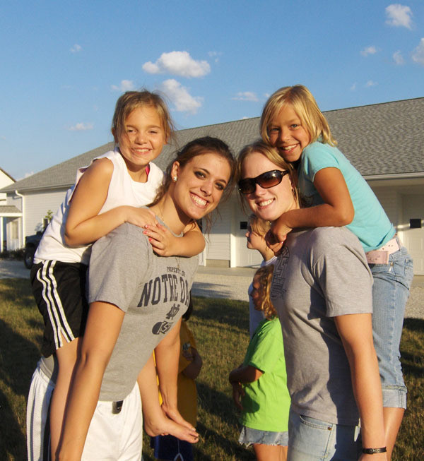 BasketBlog: Statistically Speaking Freshman forward Becca Bruszewski and junior guard Lindsay Schrader were just two of the Irish players who attended Inger Yoder's 12th birthday party this summer in Nappanee, Ind.