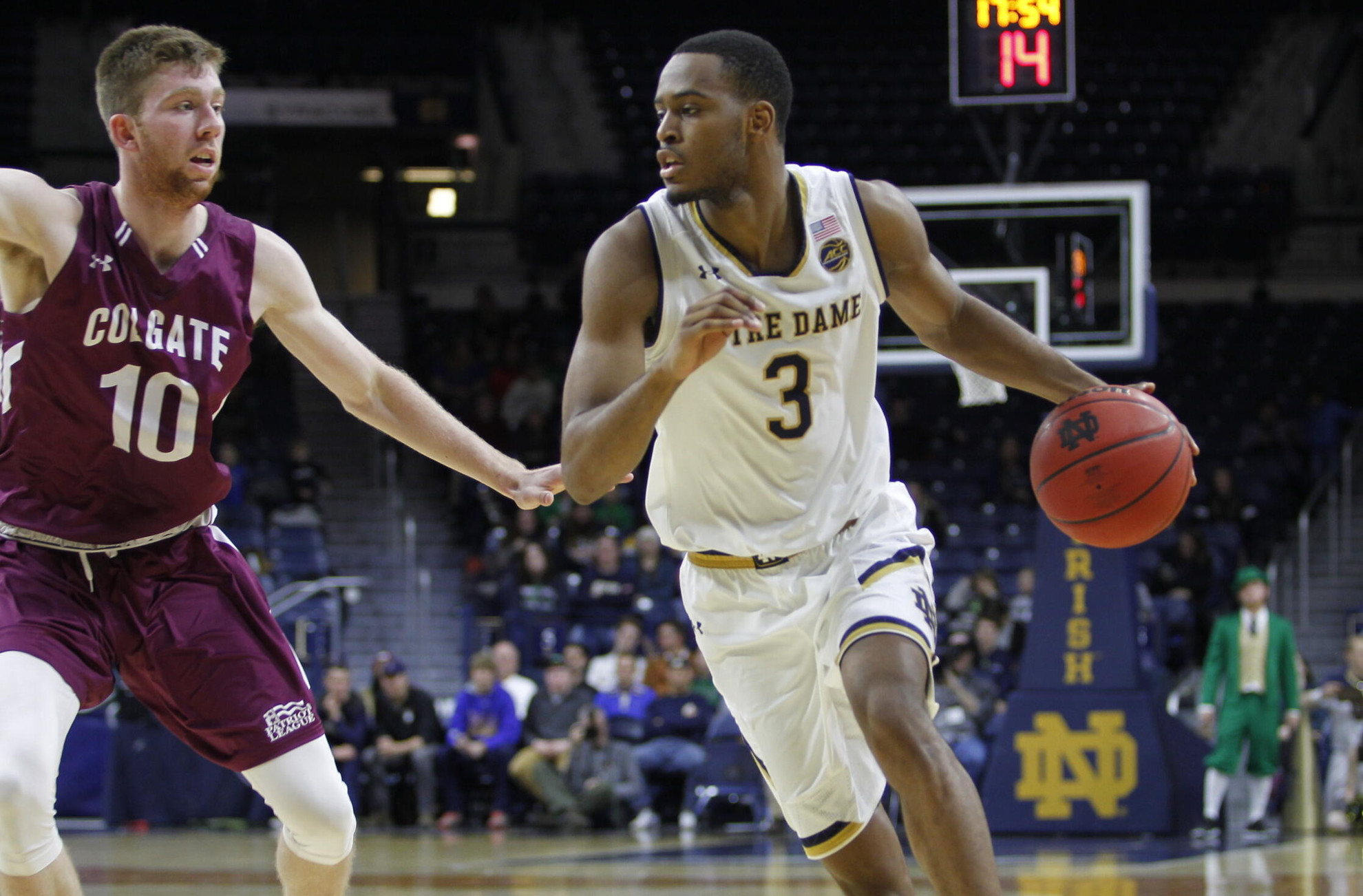 Beachem Powers Irish Past Colgate in 77-62 Victory Beachem Powers Irish Past Colgate in 77-62 Victory