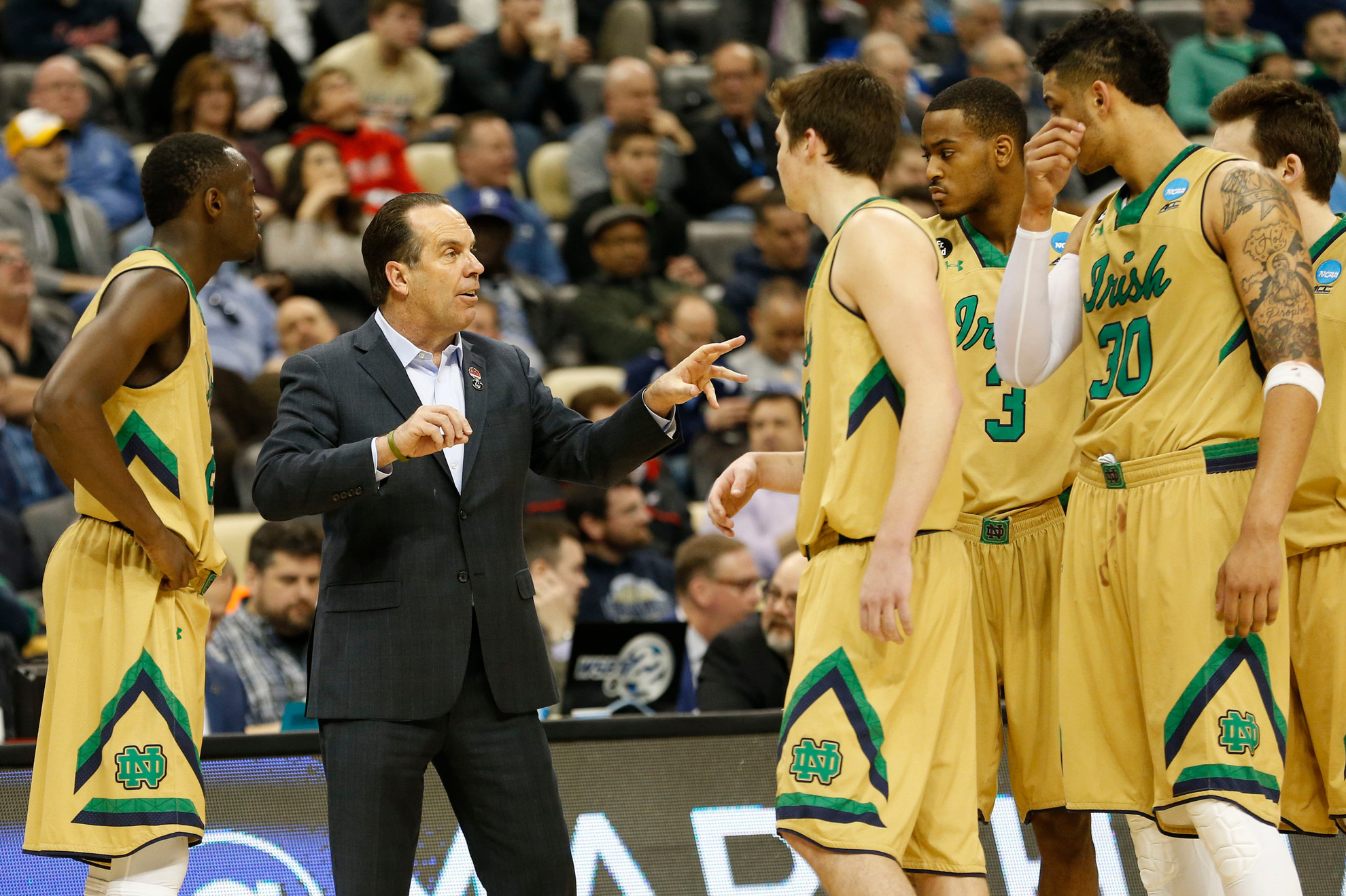 No. 3 Notre Dame And No. 6 Butler Meet for Berth In Midwest Region Semifinals Jerian Grant and Mike Brey are aiming for Notre Dame's first appearance in a regional semifinal since 2003.