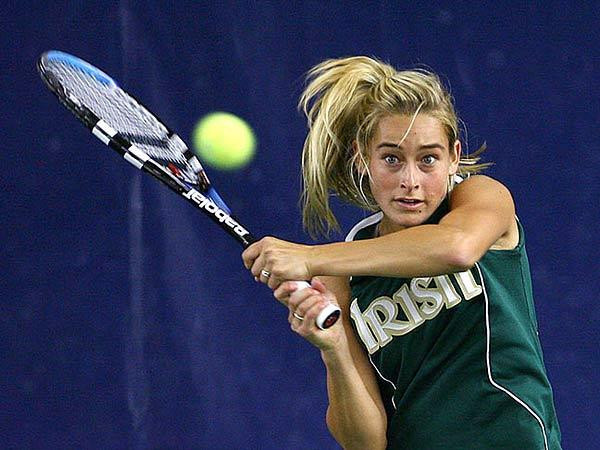 Valiant Effort Comes Up Short As Irish Fall To #1 Northwestern 4-3 Brook Buck defeated #5 Georgia Rose Wednesday afternoon to earn her career-high singles win.