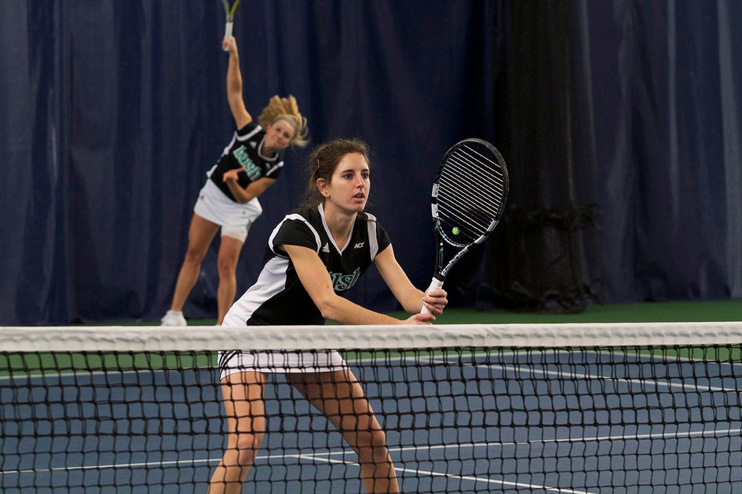 Freshman Monica Robinson (left) and senior Jennifer Kellner (right) make up the 41st-ranked doubles team in the country.