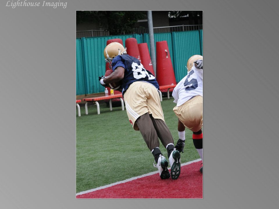 The Notre Dame Legends Team held their final practice on Thursday afternoon.
