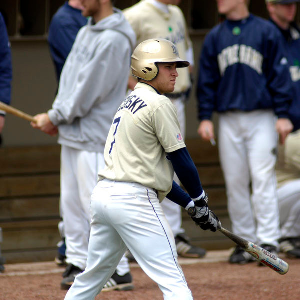 Barnes, Korpi Carry Irish Past UConn, 8-2 Ross Brezovsky hit his fourth home run of the season in the victory.
