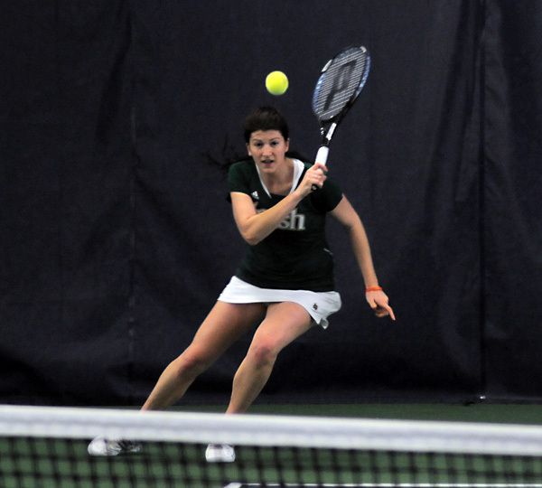 Senior Kali Krisik won both her singles and doubles matches against Ohio State.