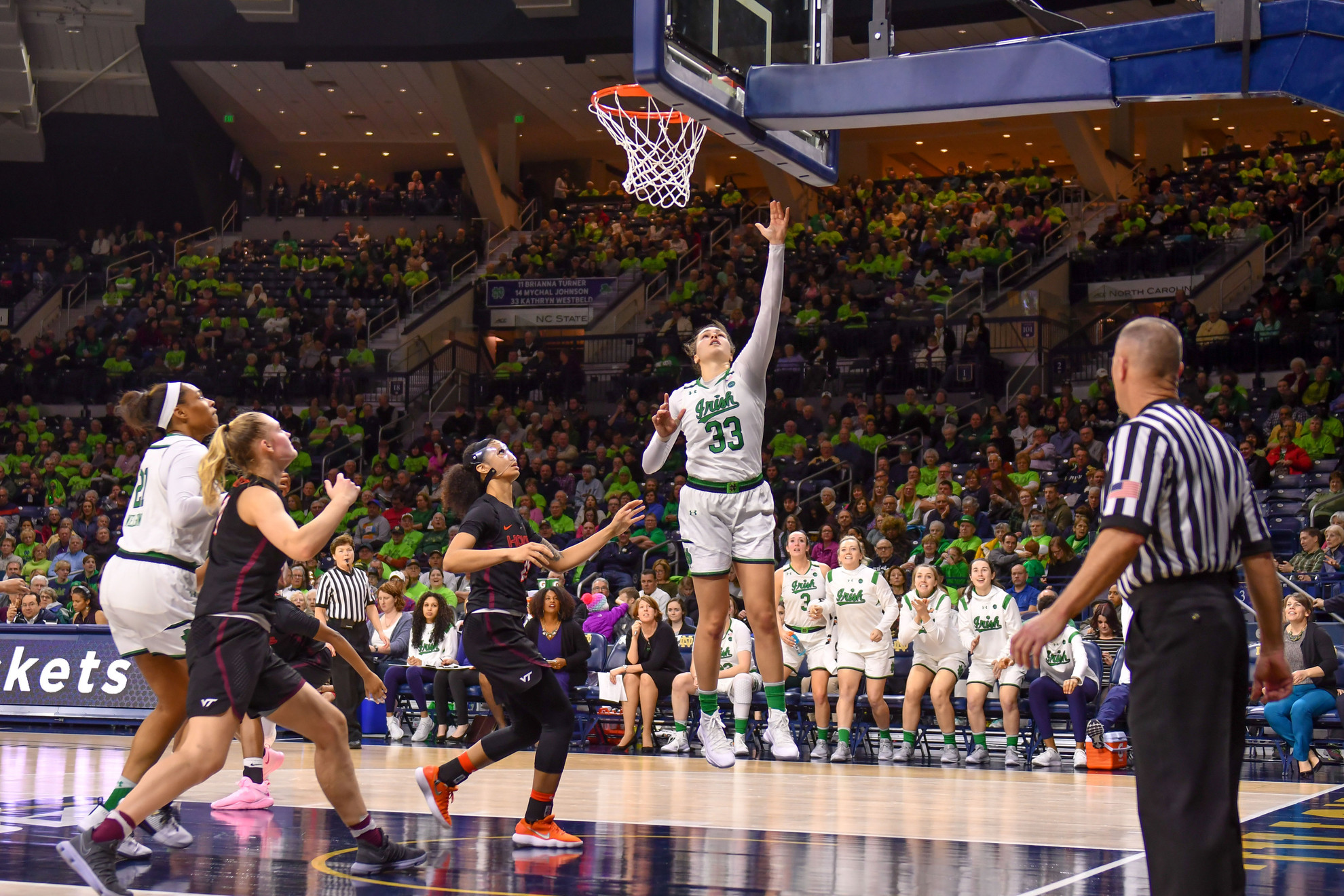 No. 5 Irish Vanquish Virginia Tech, 89-59 No. 5 Irish Vanquish Virginia Tech, 89-59