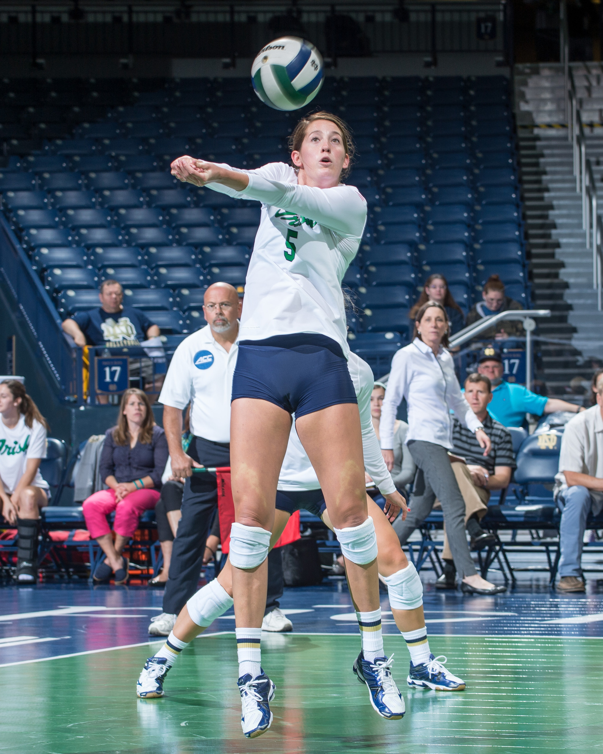 Pirates Sweep Irish 3-0 In Friday Volleyball Action Sophomore Sydney Kuhn had six kills, five digs and two blocks to lead the Irish against Seton Hall Friday.