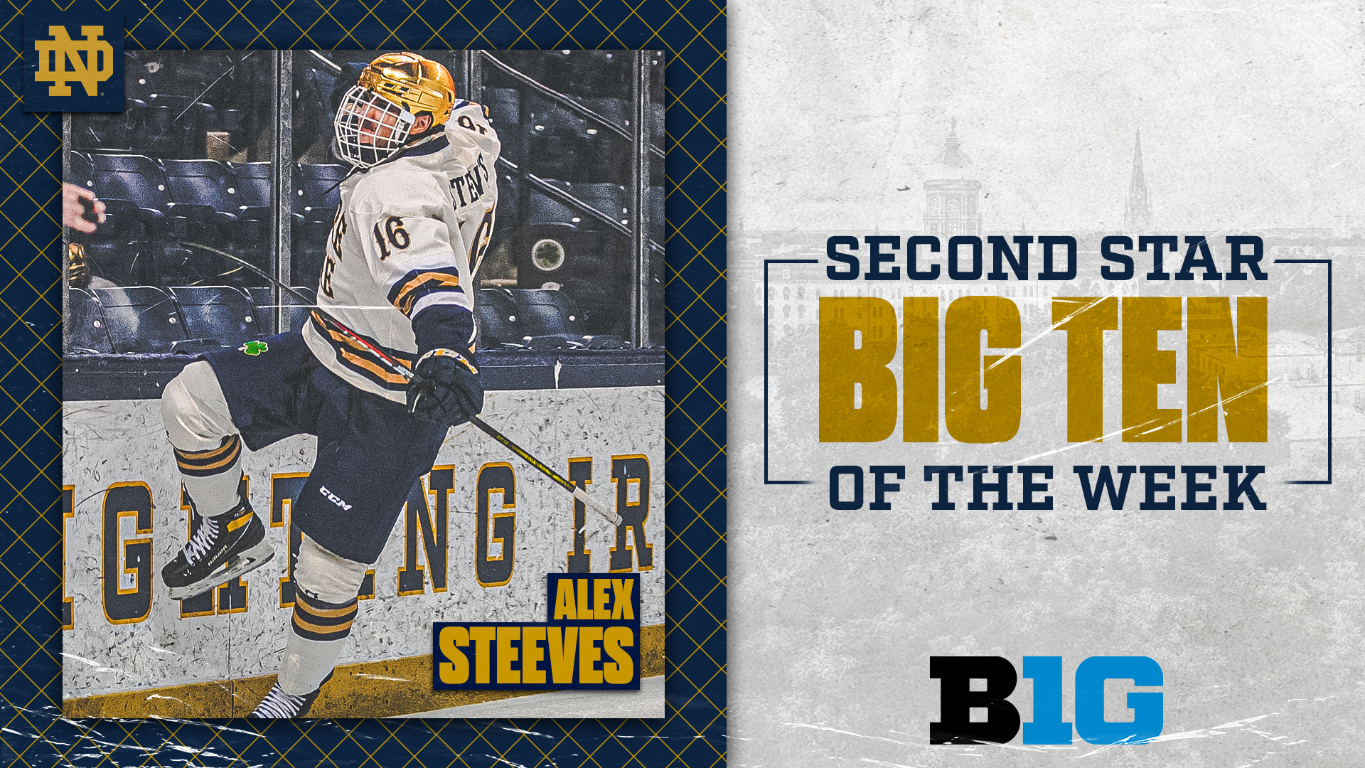Alex Steeves Named B1G Second Star of the Week Alex Steeves Named B1G Second Star of the Week