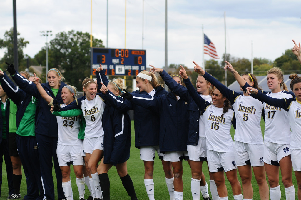 Notre Dame Women's Soccer vs Oakland on 09-23-2012