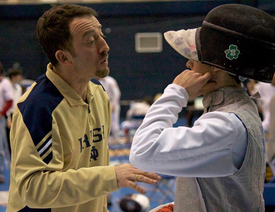Gia Kvaratskhelia has been named Varsity Coach of the Year. Under his tutelage, Irish foilists have excelled both in NCAA competition and internationally.