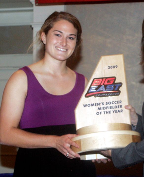Courtney Barg was selected by the conference coaches as the 2009 BIG EAST Midfielder of the Year.