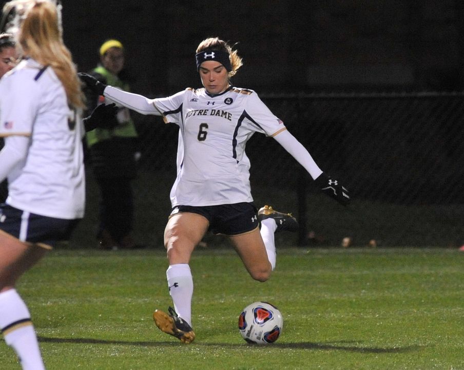 Anna Maria Gilbertson notched a pair of goals and added an assist in Notre Dame's 5-0 win over Oakland on Friday