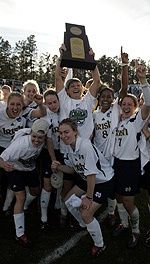 The 2004 Notre Dame NCAA Championship winning women's soccer team celebrates the 10th anniversary of its national title this weekend