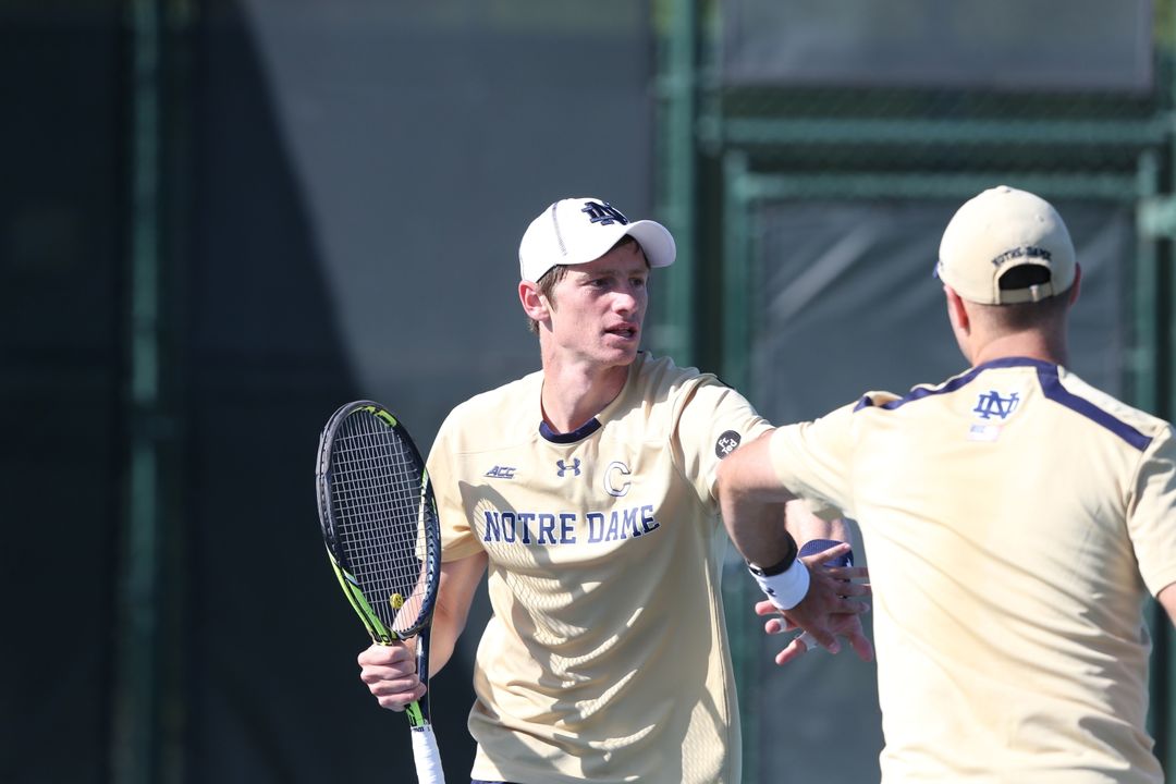 Seniors Alex Lawson (pictured) and Quentin Monaghan picked up a huge win over No. 4 Boris Arias and Jordan Daigle of LSU on Friday at the Oracle/ITA Masters.
