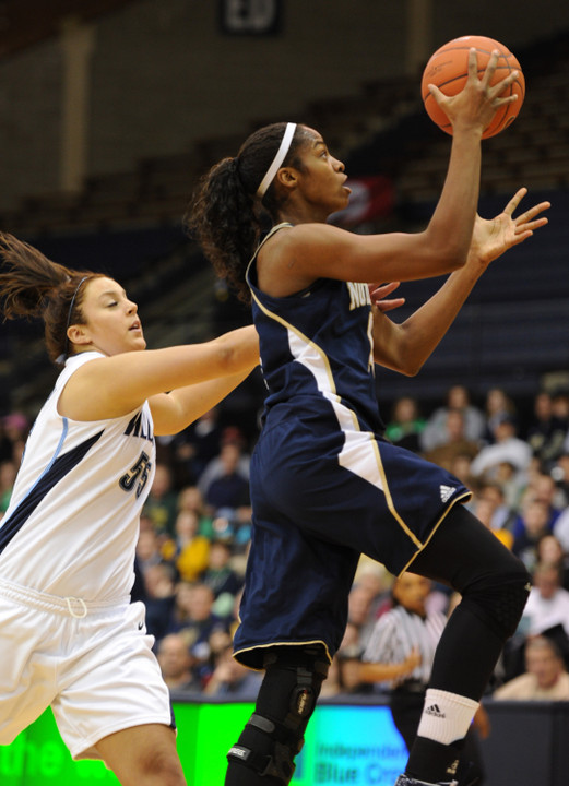 Senior forward Devereaux Peters scored 11 points and grabbed five rebounds in Notre Dame's 75-63 win at Rutgers last season.