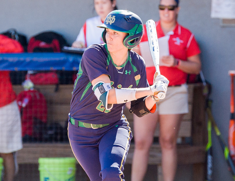 Junior co-captain Karley Wester became the fastest Notre Dame player to reach 200 career hits with a fourth inning single Sunday against Stony Brook