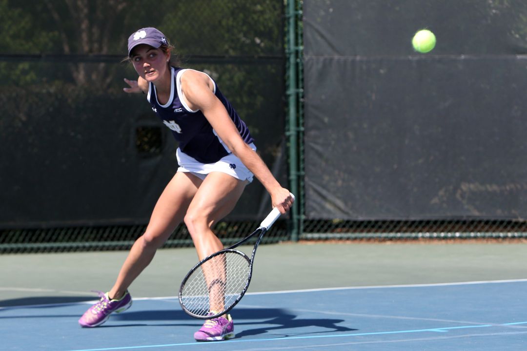 Junior Mary Closs will be one of five Irish student-athletes competing at the ITA Midwest Regional Championships this weekend in Ann Arbor, Mich.