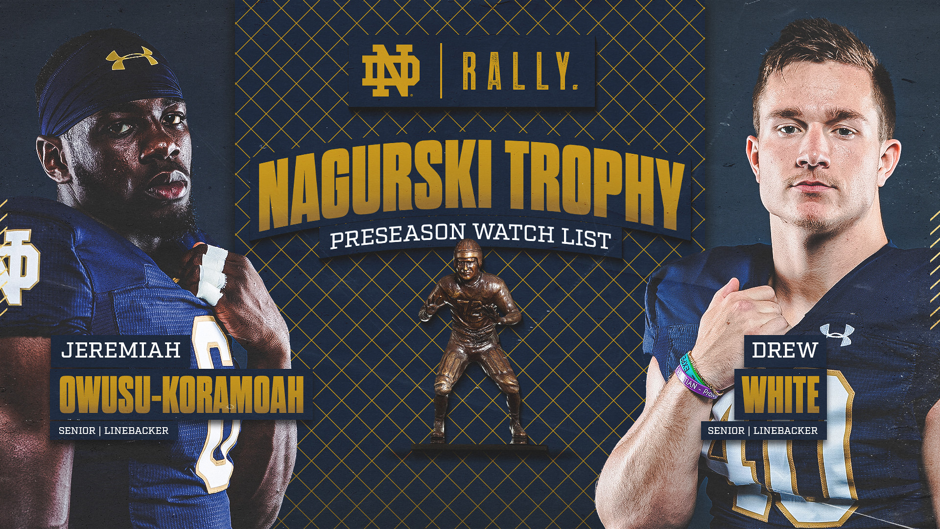 Owusu-Koramoah, White Named to Nagurski Trophy Watch List Owusu-Koramoah, White Named to Nagurski Trophy Watch List