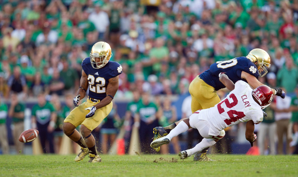 No. 22 Notre Dame vs. No. 14/12 Oklahoma (USATSI)
