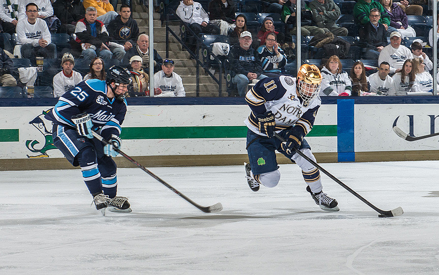 Irish Stopped By Maine, 2-1, In Series Opener Senior Jeff Costello got Notre Dame's lone goal in the 2-1 loss to Maine.