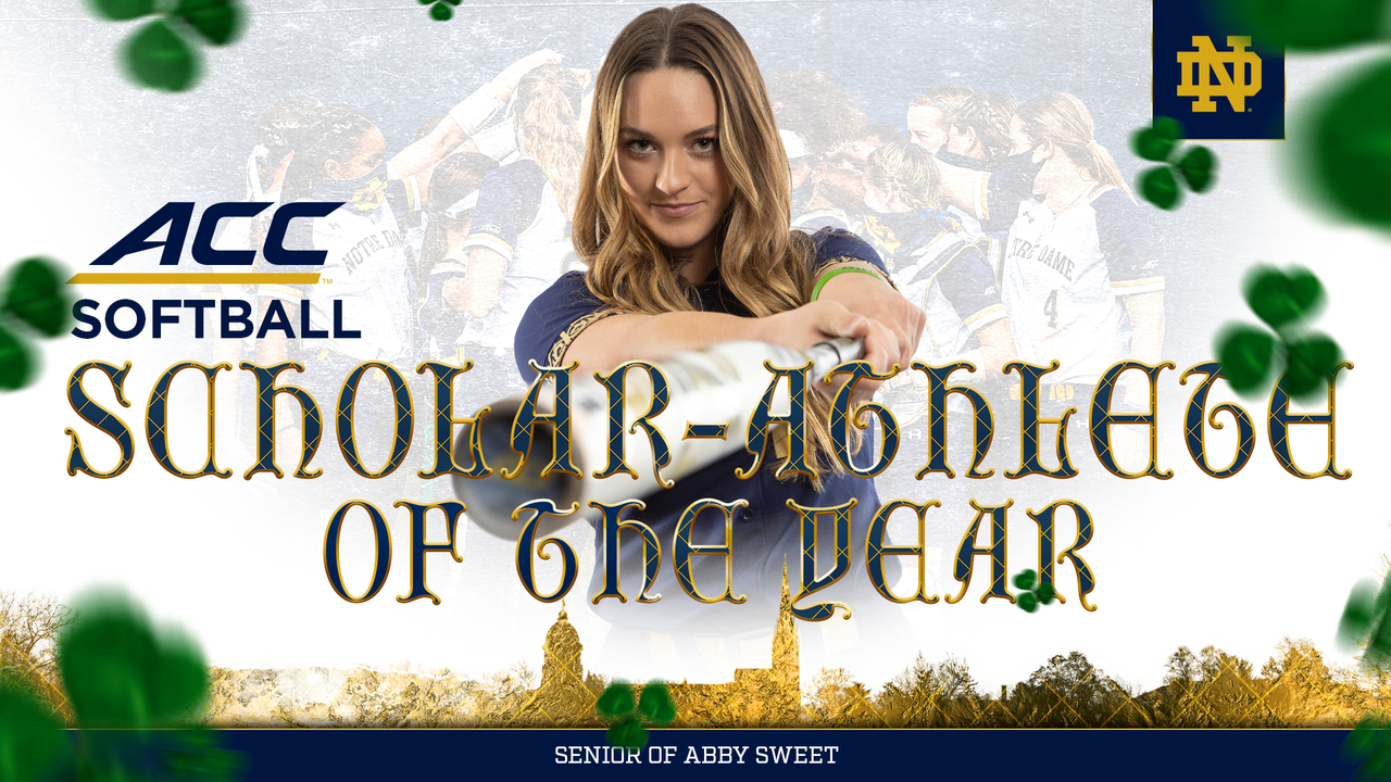 Sweet Named Acc Softball Scholar Athlete Of The Year Five Irish Earn