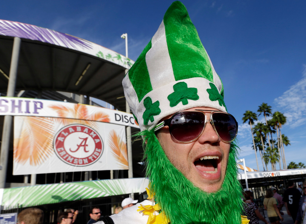 Irish Title Hopes Halted By Crimson Tide, 42-14 (AP)