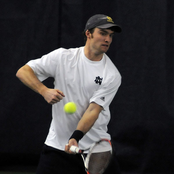 Tyler Davis' win at No. 6 singles clinched the match for the irish.