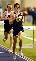 Senior Kaleb Van Ort finished second in the 5,000 meters Saturday at the BIG EAST Championships in Akron, Ohio. Van Ort's runner-up finish paced a 16-point effort in the event for the Irish men, who are in fourth place entering Sunday's action.
