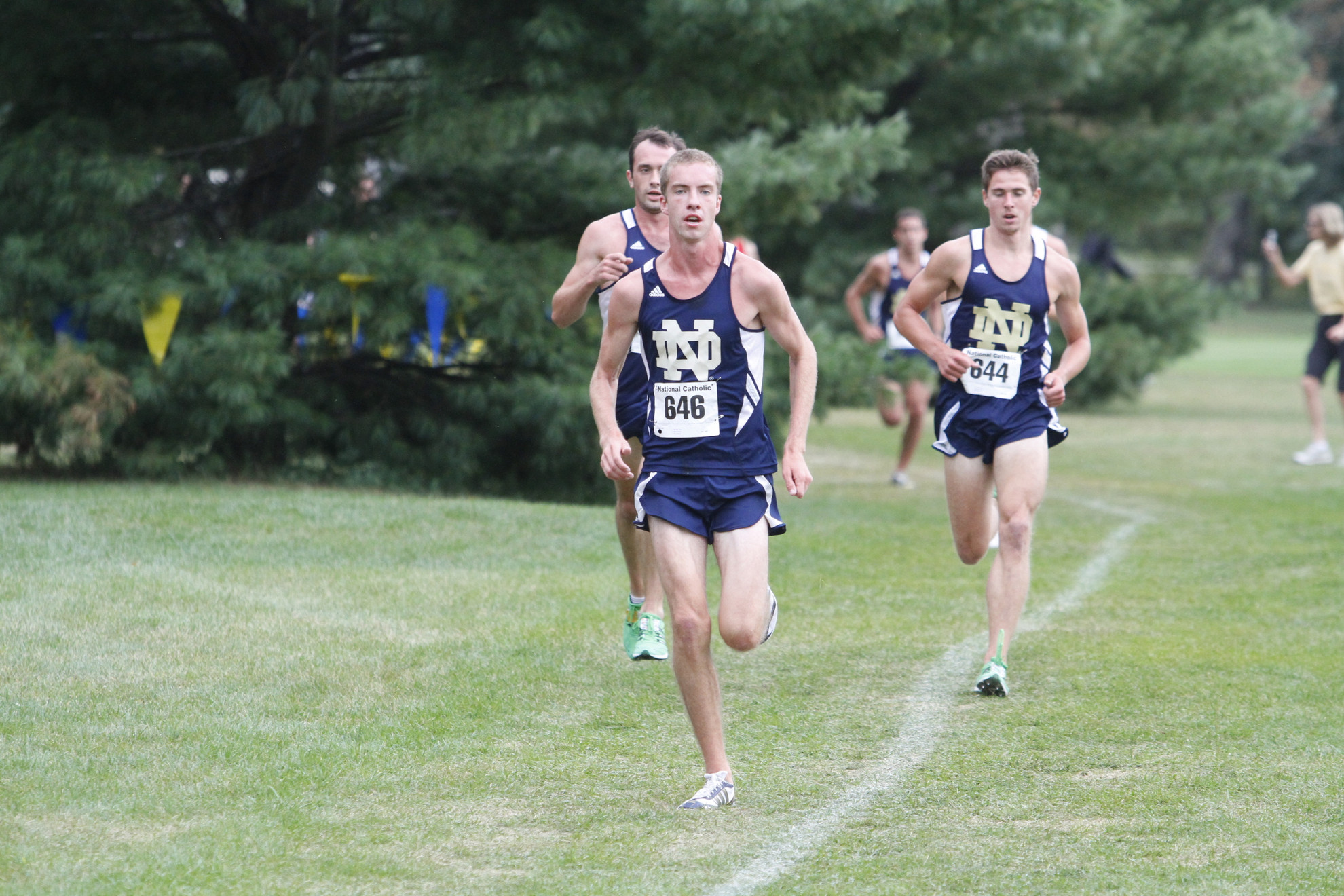 Five Irish Runners Earn All-Region Citations Sophomore Martin Grady (front) and senior Jordan Carlson (back) each earned all-region honors.