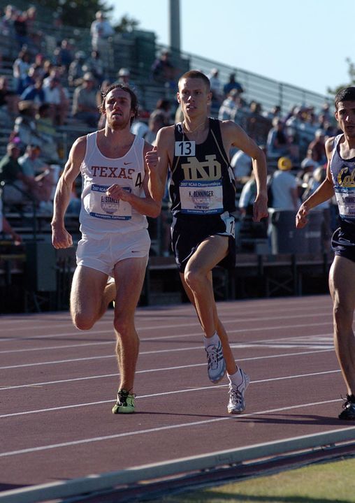 Senior Kurt Benninger posted the second-fastest 1,500-meter time in school history (3:39.80) on the way to a fifth-place finish in the NCAA finals on Saturday afternoon in Sacramento, Calif. <i>(photo by Bob Solorio)</i>