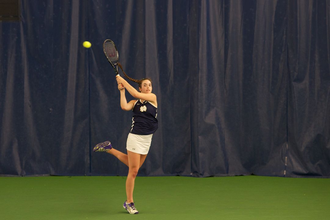 Junior Jane Fennelly claimed a win in both singles and doubles Friday at the Illinois Midwest Blast.