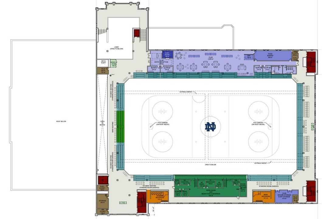 Compton Family Ice Arena Architectural Renderings - Club Level